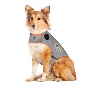 Thundershirt Sport Calming Wrap - Platinum/Orange - L (41-64 lbs)